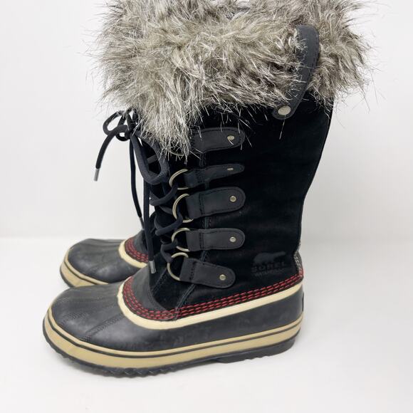 Sorel Womens Size 9 Black Joan of Arctic Waterproof Suede Leather Winter Boots - Picture 8 of 12